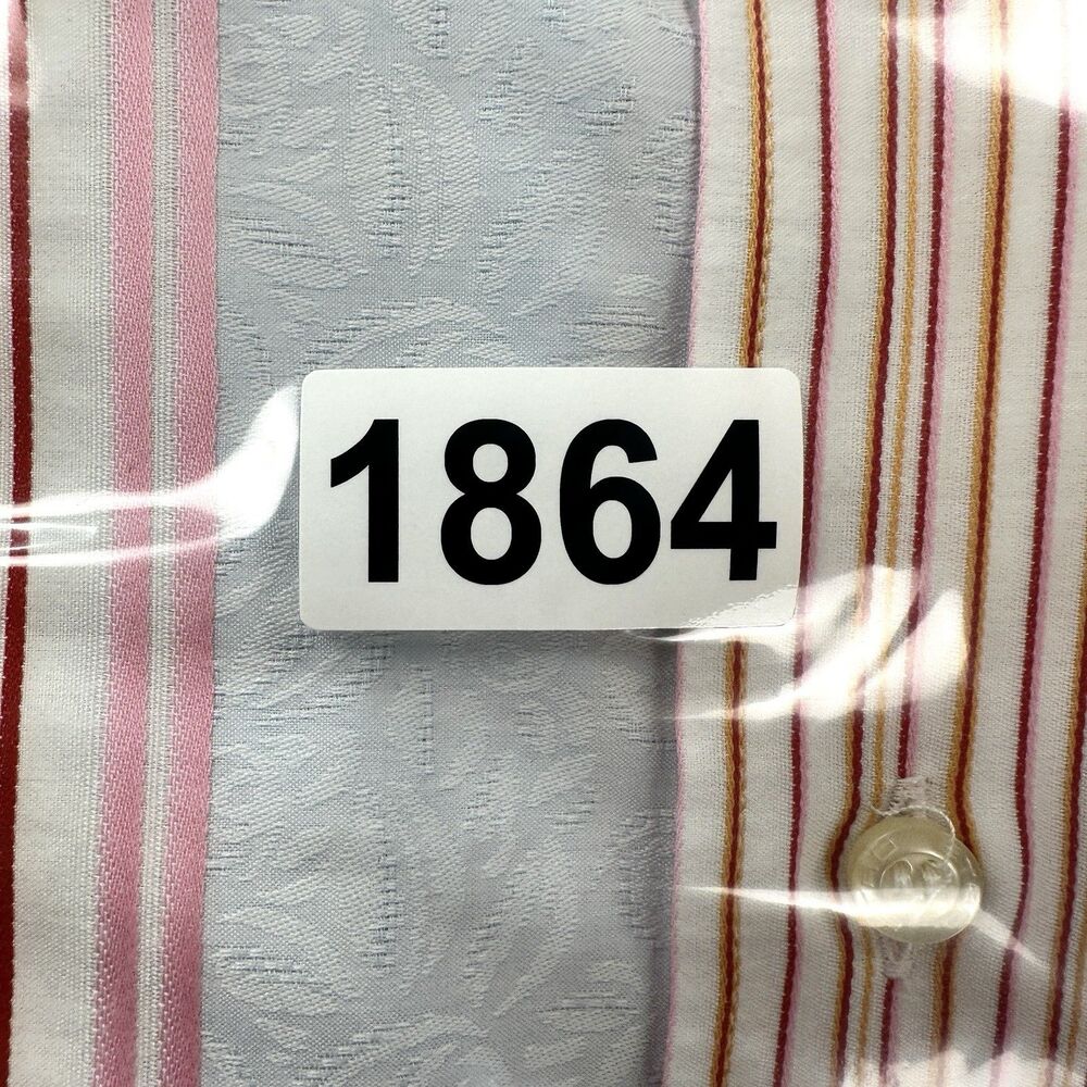 Etro Shirt Mens Size 43 Striped Button Up Cotton Quiet Luxury Made in Italy - Picture 11 of 11